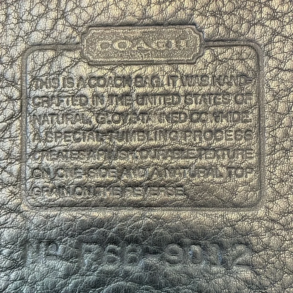 VINTAGE COACH SUEDE BERKELEY DRAWSTRING 9012 black w/ brass (like Lula’s legacy) - Picture 9 of 15